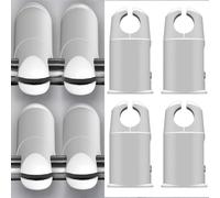 Clamp Brackets for Heated Towel Rail Radiators Flat & Curved (White, 19mm Tube Width)