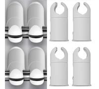 Clamp Brackets for Heated Towel Rail Radiators Flat & Curved (White, 25mm Tube Width)
