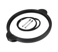 Clamp Collar with O-Ring for Intex SF90110-1, 10 Inch Sand Filter Replacement Part, Black Plastic Metal Seal Kit