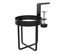 Clamp- Cup Holder Desk, Wall Mounted Drink Holder, Space Saving Cup Rack Office Kitchen Home, No Tools, Black or White, 1 Pack(Black cup holder)