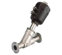 Clamp DN 25 NO Pneumatic 2-Way Angle Seat Valve Stainless Steel - 2000 - 415078
