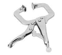 Clamp Locking Pliers,6in C Clamp Locking Heavy-Duty Locking Woodworking Clamps Set Adjustable Nickel Plated C Pliers for Pocket Hole Joinery DIY Cabinetry Welding Carpentry