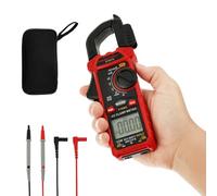 Clamp Meter High Precision AC DC Current Clamp Auto Power off Voltage Current Meter Clamp with Storage Bag Digital Multimeter Voltage Tester for Electrician DIY Enthusiast Professional