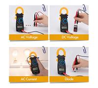 Clamp Meter, Multimeter VC3266L Digital Clamp Meter for Measures Current Voltage Temperature Capacitance Live Wire Test