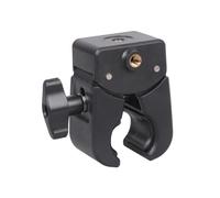 Clamp Mount Double 1/4 Female Thread for Action Cameras Smartphones Tablets on Round Tubes From 15mm to 50mm Diameter Motorcycle Camera Mount