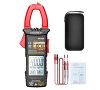 Clamp Multimeter,4000-Count Multimeter with Amp Clamp - Portable Digital Tester with LCD Backlight for Automatic Current Voltage Circuit Capacitor Automotive Wire Breaker