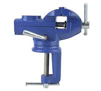 Clamp On Bench Vise with Swivel Base and Anvil, Mini Table Clamp for Jewelry Making and Woodworking, Adjustable 50/60mm Jaw Width for Light Metalworking (50MM)