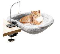 Clamp On Cat Hammock, Space Saving Desk Cats Bed, 17.72x5.91 Inches Kitten Beds with Non Slip Design, Hanging Cats Bed, Pet Furniture with Sturdy Build, Cat Rest for Indoor Use