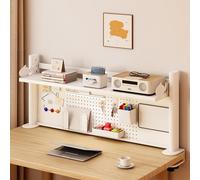 Clamp-On Desk nizer Shelf - 39.4" Metal Desktop Storage & Display Bookshelf for Home Office Dorm Gaming Desk - Versatile Multifunctional Shelf for Clutter-Free Workspace