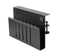 Clamp on Desk Organizer,Metal Clamp on Desk Organizer Shelf - Heat Dissipation Under Laptop Holder, No Drilling Side Storage Holder for Bedroom, Study, Living Room