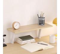 Clamp On Desk Organizer Shelf for Table Accessories Raised Desktop Organizer Elevated Workstation Accessory Platform(Primary Color,60cm/23in)