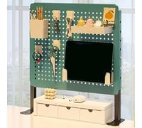 Clamp-On Desk Pegboard White Privacy Panel for Office & Home Versatile Wall Storage Solution 40x40cm (16x16in) Blue Color Space-Saving Desk Accessory
