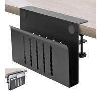 Clamp On Desk Shelf - 30x4x20cm Aluminum Alloy | Hanging Notebooks Desk Holder - Clamp On Laptop Stand | Heat Dissipation Under Laptop Holder - No Drilling Storage For Bedroom, Study, Living Room