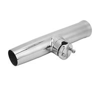 Clamp On Fishing Rod Holder, Adjustable Fishing Rod Bracket, 32 Angles Adjustment with Rubber Insert for 7/8in to 1in Rail, 316 Stainless Steel Mirror Finished for Saltwater Fishin