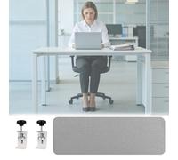 Clamp-On Under Desk Privacy Divider Panel for Home Office Cubicles - 23.6" High le Concealer Shield Light Gray 70x60cm/27.6x23.6in Perfect for Standing Desks