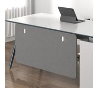 Clamp On Under Desk Privacy Panel - Modesty Desk Divider for Home Office Cubicle and Standing Workstation, Conceals Cables
