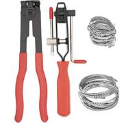Clamp Pliers with CV Boot Clamps Kit, Ear Boot Tie Pliers,Stainless Steel Universal Adjustable AXLE CV Joint Boot Crimp Clamp Kit,Hose Axle Plier CV Clamp Tool CV Joint Banding Tools