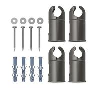 CLAMP Universal Towel Rail Brackets 19-20-22-25mm - Adjustable Flat & Curved (Anthracite)