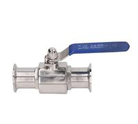 Clamp Valve 304 Stainless Steel Quick Connect Plumbing Valve with Handle for Control .5In Pipe Od for Industrial Pharmaceutical Beverage Processing (45mm / 1.8in Pipe OD)