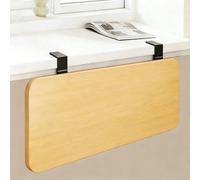 Clamp Window Sill Plant Shelf, Foldable No Drill Desk Extender Tray, Space Saving Wood Window Sill Extender, Removable Countertop Rack for Gap Storage