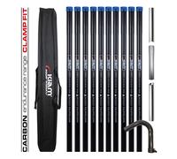 Clamped Carbon Fibre Gutter Vacuum Pole Kits (51mm Diameter) 20ft-40ft - 28ft (8.4m) Kit