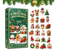 Clamping Block Christmas Countdown Calendar 2D Acrylic Brick Decoration | 24 days Christmas decoration for winter holidays, door, window, wall, display