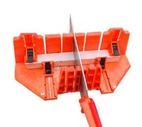 Clamping Miter Box - Woodworking Tools | Steel Back Saw for Accurate Cutting, Hand Case, Adjustable Angles for Woodworker, Carver, Carpenter, Moulding Guide, Fine Tooth, Desktop Bench