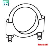 2x ✅Fits BOSAL 250-265 Muffler Tube Clamp M8 65mm, U CLAMP, 10pcs PA ⭐UK Seller⭐