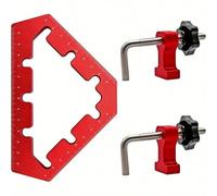 Clamping Squares For Woodworking 45/90 Degree Clamp Triangle Right Angle Clamp, 90 Degree Corner Clamp, Aluminum Alloy Red 2PCS