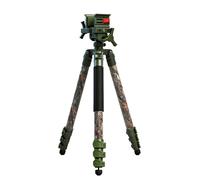 Clamping Tripod Rest Camo Tripod Stand with Integrated Clamp Head Bubble Level Sturdy Aluminum Frame Lightweight Adjustable Legs for Outdoors(Forest Camouflage)