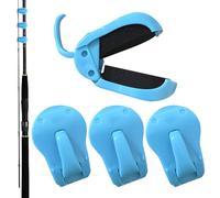 Clamps for Rod Holder - 4 Pieces Portable Organizer with Elastic Rack | Fly Rod Holder, for Beach and Shore and Pier and Swimming Pool and Ice and Salt Water and Surfing and Travel