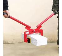 Clamps,Lifting Clamps Stone Lifting Clamp for Two Persons, Wide Opening Curb Stone Pole Type Lifting Clamp, Heavy Duty Stone Carrying Clamps for Lifting ＆ Transporting(Large)