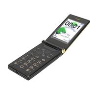 Clamshell Flip Seniors Phone with Large Screen and Long Standby for Elderly, 5900mAh Dual SIM 2G Phone for Seniors, Zinc Alloy Gold (Gold)