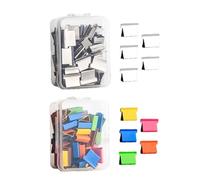 Clamshell Paper Clipper with 100 PCS Metal Refill Clips, Handheld Reusable Stapler Alternative, Effortless Binding Tool for Documents, Worksheets, Office, School, and Home Organization