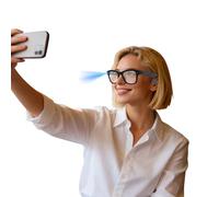 CLAMSK AI Smart Glasses M02 Beige with Brown Case 4K Video Real-Time Translation Bluetooth Open-Ear Audio Hands-Free Calling Voice Assistant Touch Control Multifunctional UV400