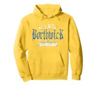 Clan Borthwick - Mischief and Mayhem Since The Middle Ages Pullover Hoodie, Adult Unisex, Lemon Yellow, Small