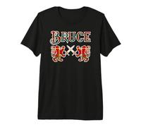 Clan Bruce Scottish Family Kilt Tartan Lion Premium T-Shirt