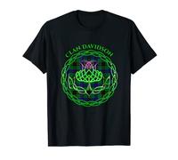 Clan Davidson Scottish Tartan Celtic Thistle T-Shirt