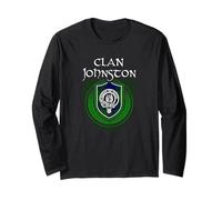 Clan Johnston Surname Scottish Clan Crest Tartan Badge Long Sleeve T-Shirt