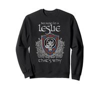 Clan Leslie crest tartan celtic last name vinatge Sweatshirt