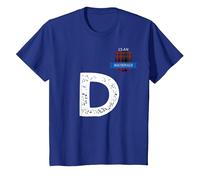 Clan Macdonald Letter D Family Matching T-Shirt, Youth, Royal Blue, Large