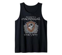 Clan MacDougall Crest Tartan Celtic Last Name Vinatge Tank Top