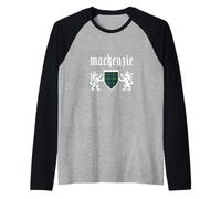 Clan Mackenzie Tartan, Scottish Plaid, Mackenzie Family Raglan Baseball Tee