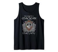 Clan MacLean Crest Tartan Celtic Last Name Vinatge Tank Top