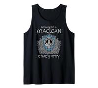 Clan MacLean Crest Tartan Celtic Last Name Vinatge Tank Top