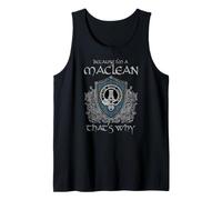 Clan MacLean Crest Tartan Celtic Last Name Vinatge Tank Top