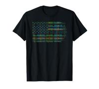 Clan MacLeod of Harris Scottish tartan US flag kilt Scotland T-Shirt