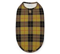 Clan Macleod Scottish Tartan Plaid Dog Shirts Summer Pet T-Shirts Soft Sleeveless Tank Top Pet Clothes for Small Puppy and Cats