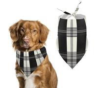 Clan Macleod Scottish Tartan Plaid Pattern Printed Dog Bandanas Adjustable Triangle Pet Scarf Washable Puppy Bibs Kerchief