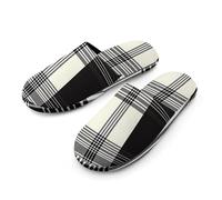 Clan Macleod Scottish Tartan Plaid Pattern Soft Cotton Slippers for Men Non-Slip Breathable House Slippers Indoor Outdoor